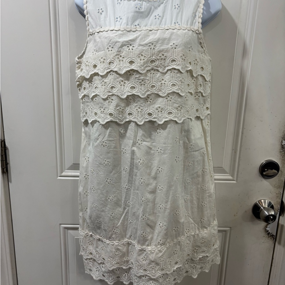 J. Crew Cream Eyelet Dress Size 8